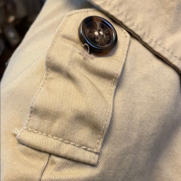 Anthropologie Tulle Double breasted Cape Jacket Khaki - Picture 6 of 9